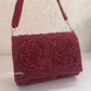 Rose Flap Bag Maroon
