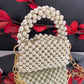 Mini Metallic Pearl Sling White