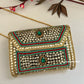 Kasika Kundan Brass Clutch Multicolored