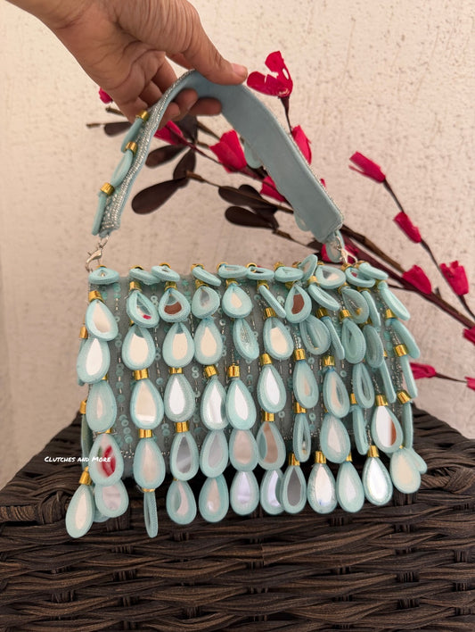 Mirror Flap Bag Aqua Blue