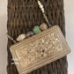 Maharani  Mother of pearl luxury clutch Silver