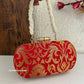 Adaa Banarsi Clutch Red