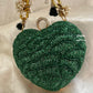 Love Affair Heart Clutch Green