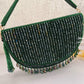 Half Moon Crystal Bag Green