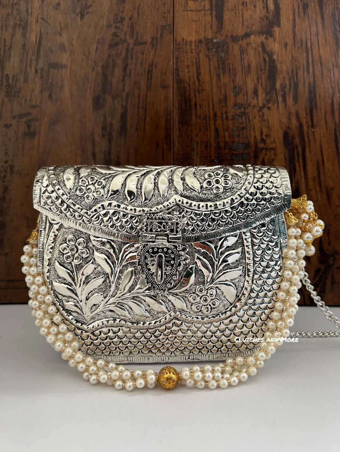 Brass Silver Leaf Clutch (Copy)