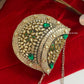 Kasika Kundan Brass Clutch Mini Silver