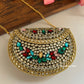 Kasika Kundan Brass Clutch Multicolored