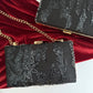 Black Shimmer Party Clutch