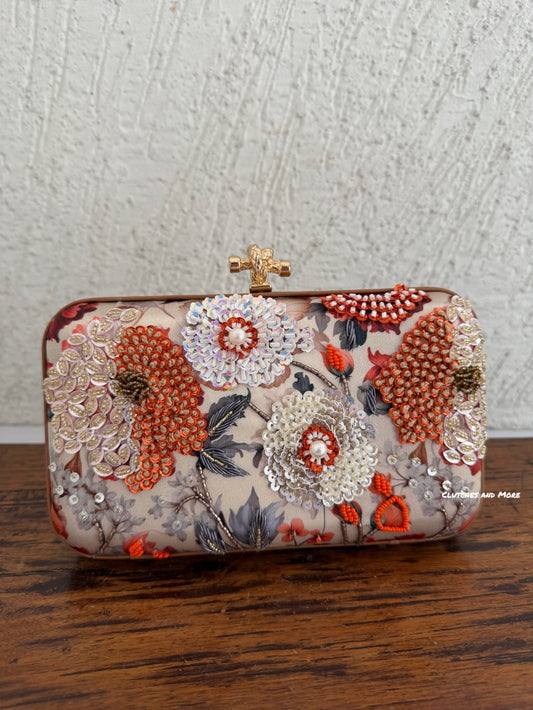 Poppy Floral Clutch  Multicoloured