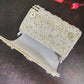 White Pearl Droplets Flap Bag