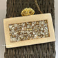 Premium Embellished Resin Clutch Off White