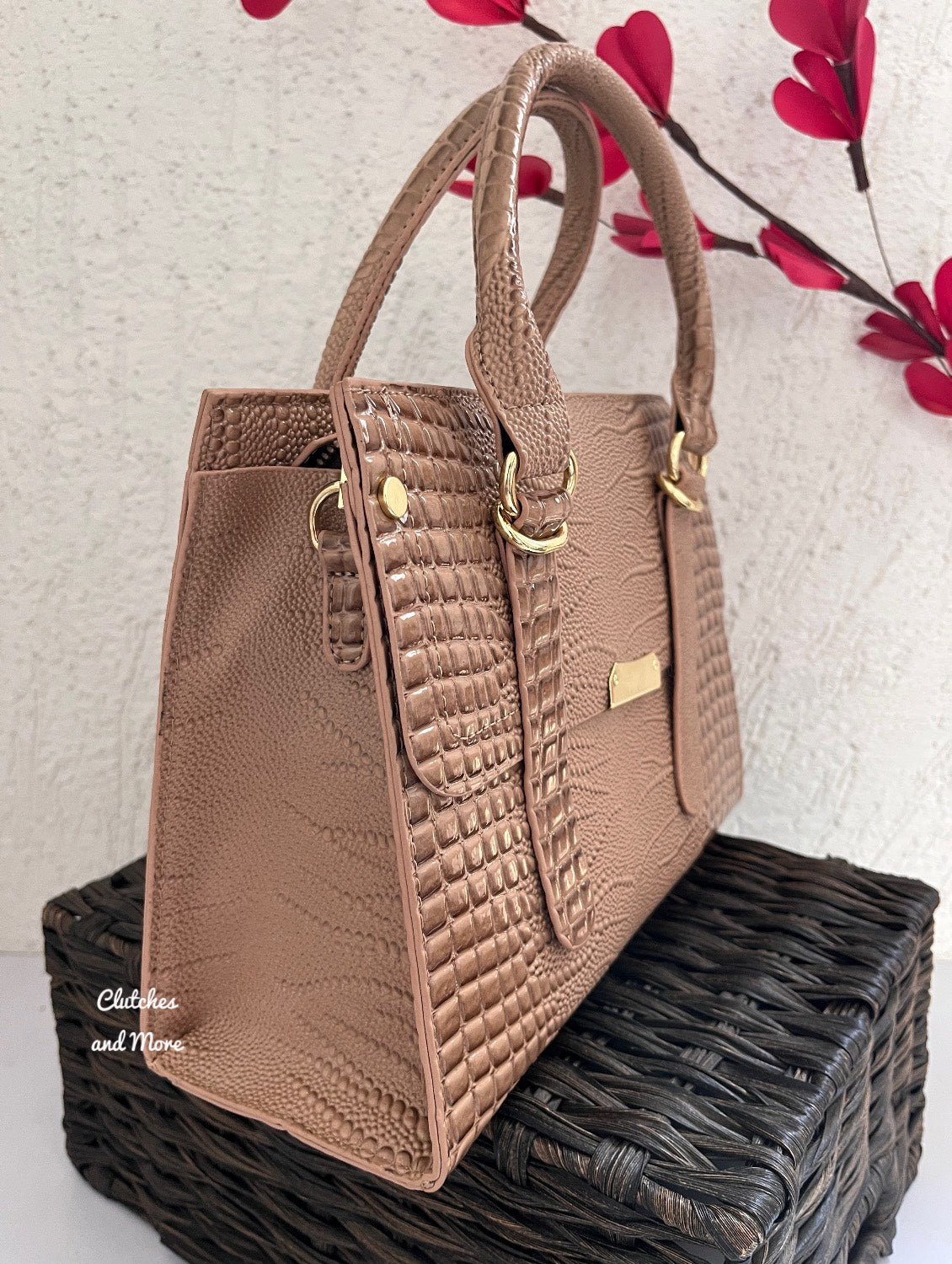 Croco Nude Tote