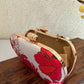 Paradise Red Multicolored Floral Clutch