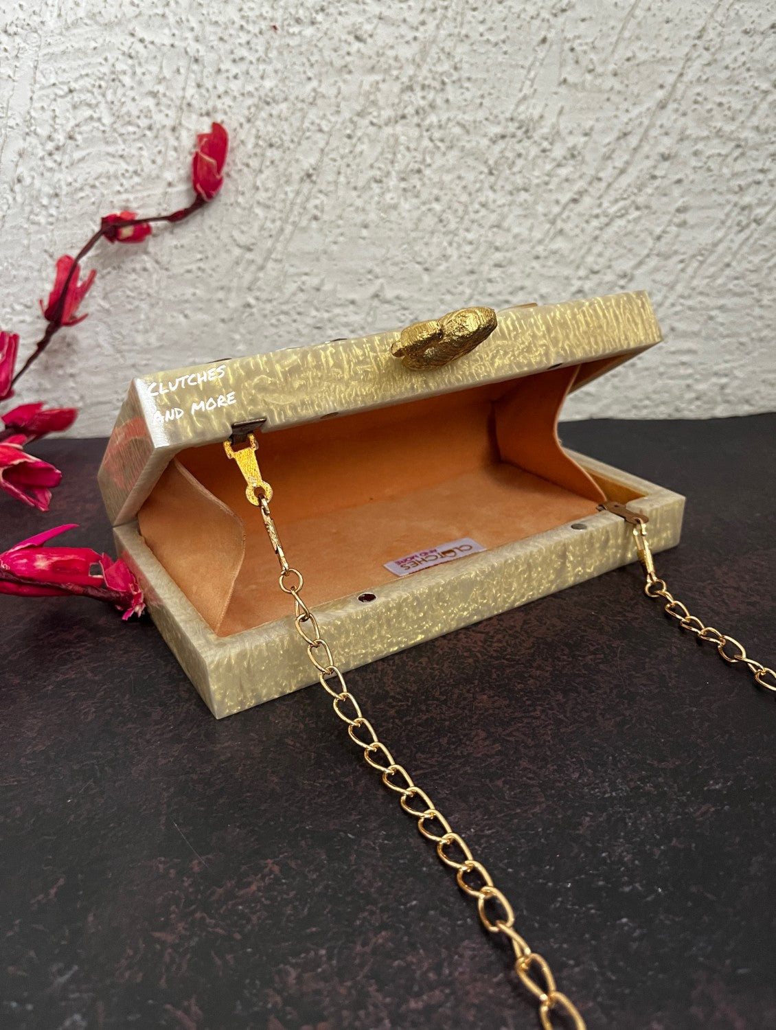 Luxe Gold Resin Clutch