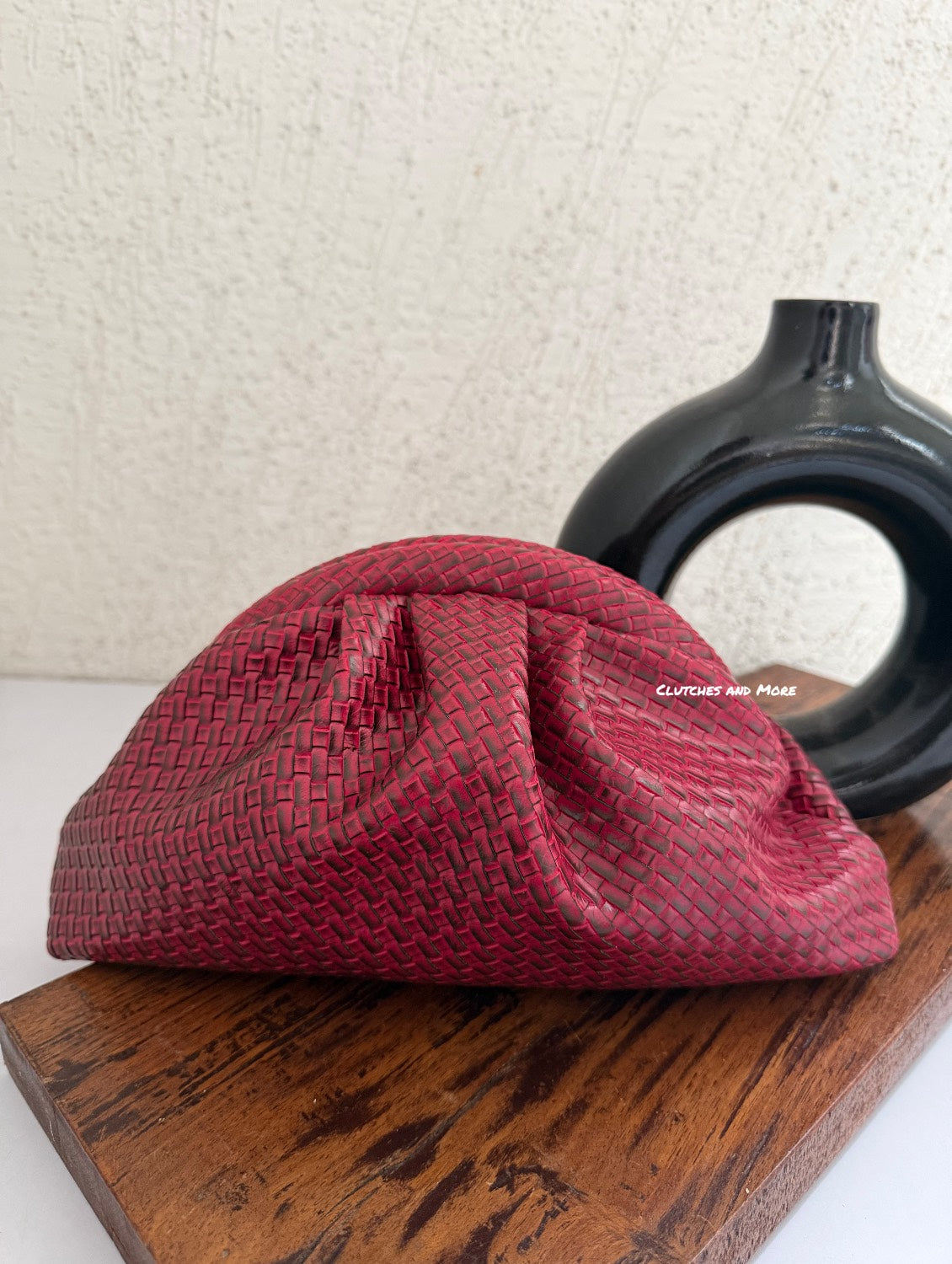 Woven Batua Bag Maroon