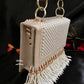 Boss Lady tassle flap bag Nude