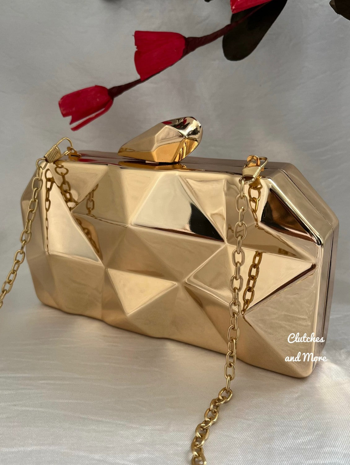 Metal "Reflector Clutch" Gold