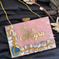 Baby Pink Resin clutch with Name