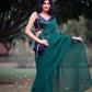 Bottle Green Crushed  Ready to Wear Saree by Dorie