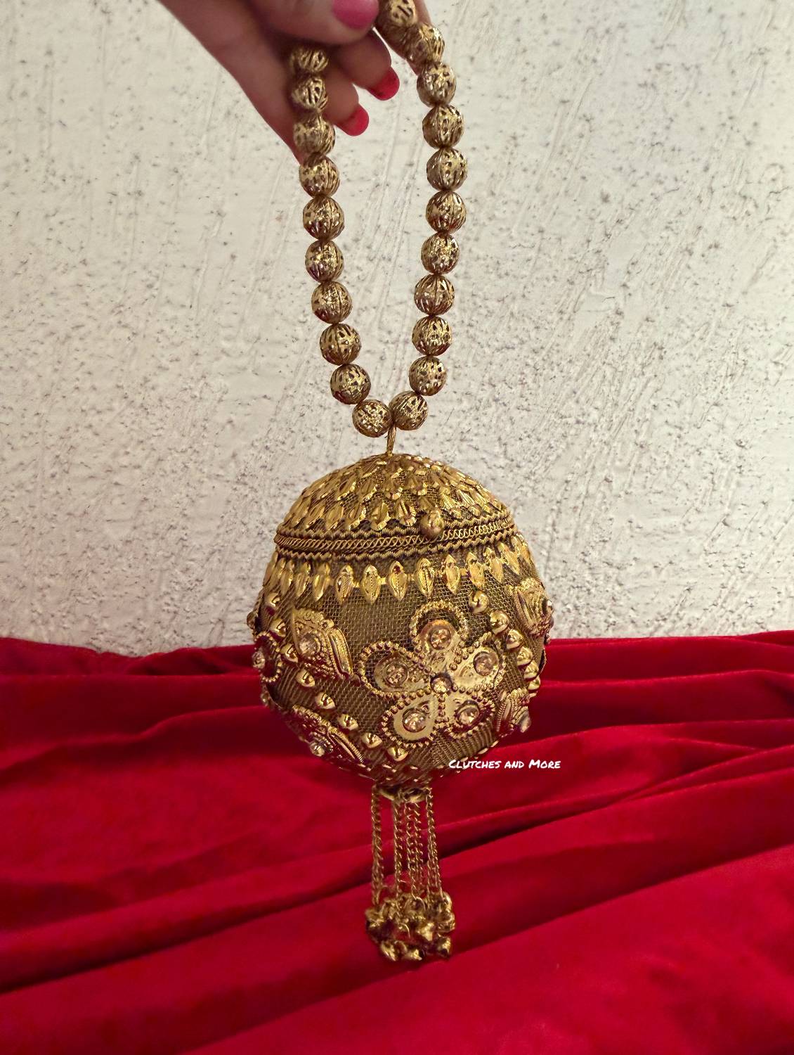 Mini Metal Potli Bag Gold