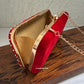 Red Handwork Ethnic Clutch