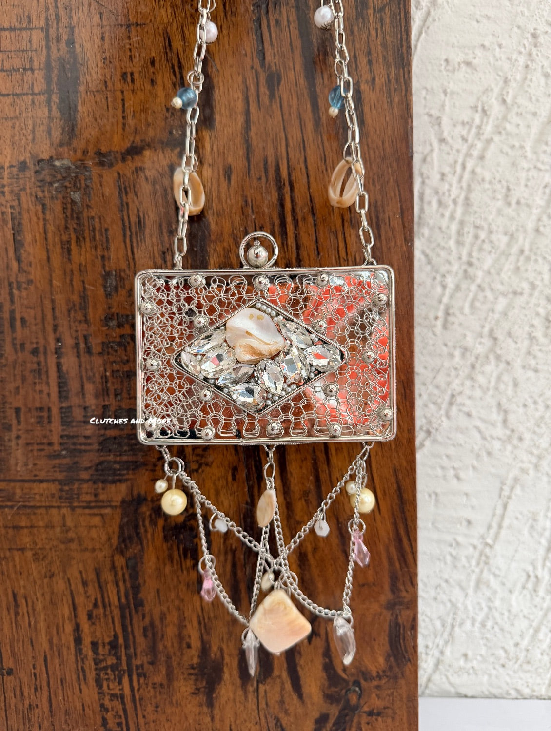 Mini Mother Of Pearl Sliver clutch