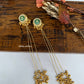 Jannat String Earrings Mint Green