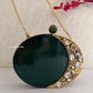 Moonstone Royal Resin Clutch Green