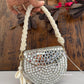 Boho Silver Mini Shell Bag