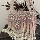 Premium Tassle Box clutch Pink