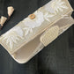 White Parchment Style Clutch