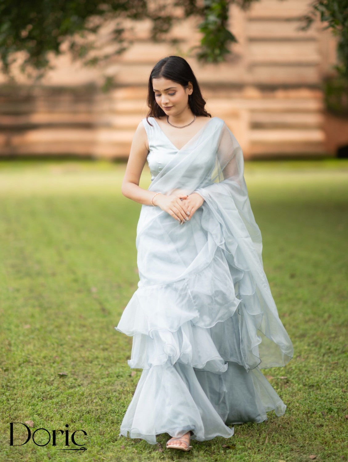 20 Pre-draped Sarees for Perfect Comfort this Festive Season | Saree gown,  Bridesmaid outfit, Drape saree