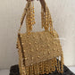 Mariam Gold Flap Bag