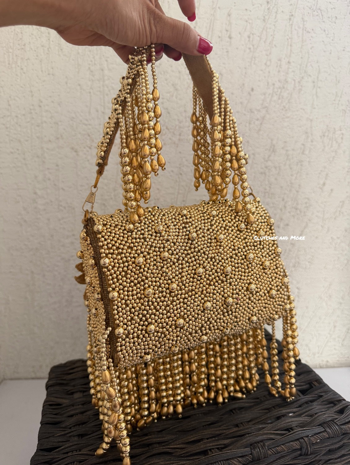 Mariam Gold Flap Bag