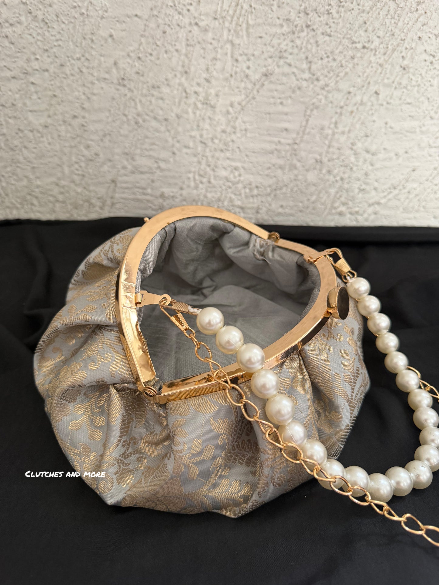 Banarsi Batua Bag Silver