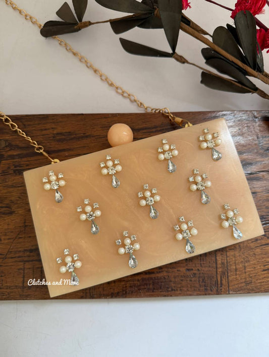 Iksha Studded Resin Clutch