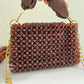 Celebrity Edit Crystal Bag Chocolate Brown