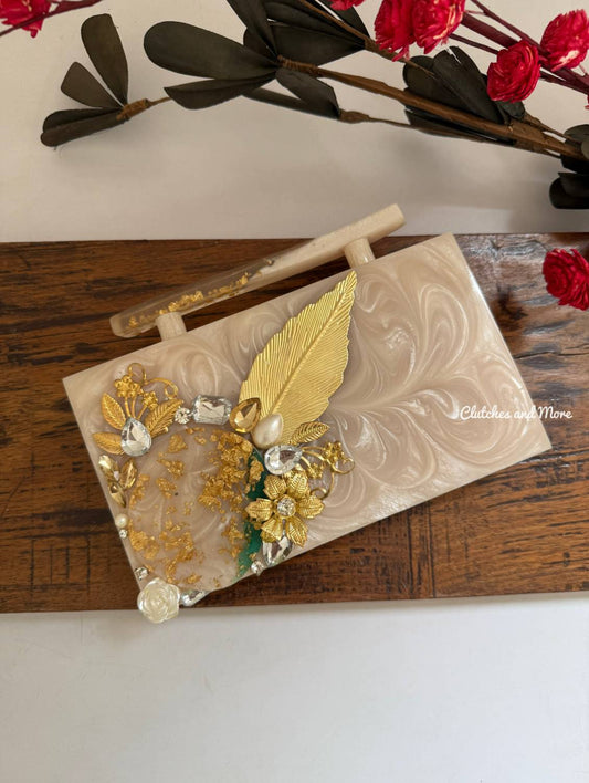 Embellished Handheld Resin Clutch