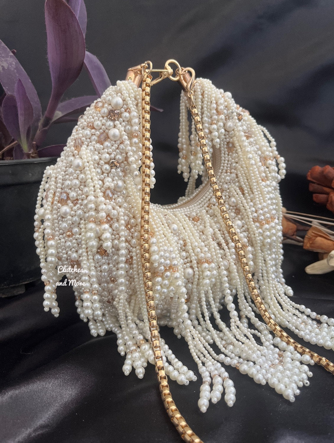 Jannat all pearl Chand Clutch