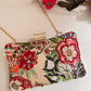 Poppy Beige Multi Floral Clutch