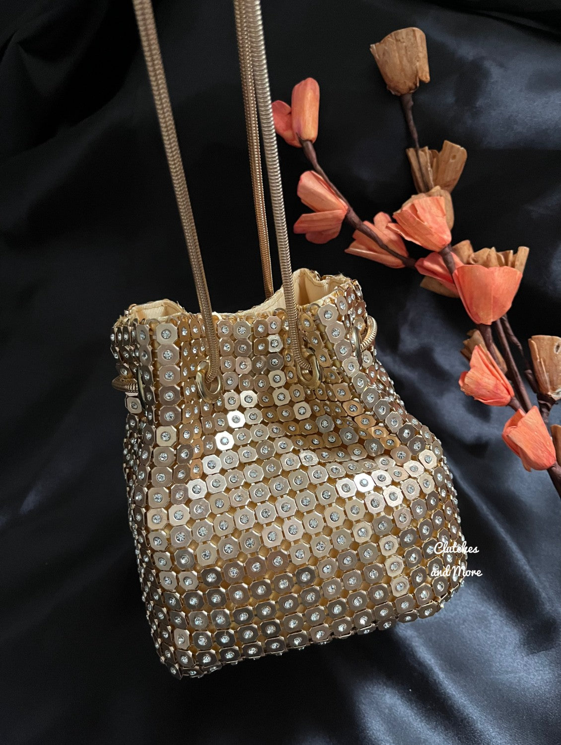 Gold Bucket Bag