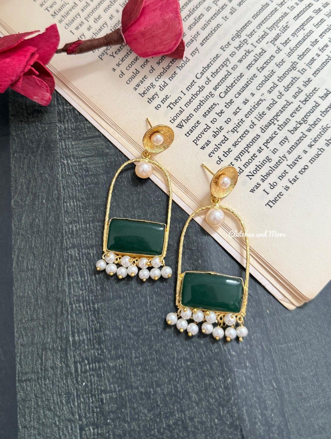 Gulnaaz Earrings Green