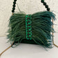 Feather Flap Bag Green