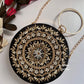 Chakra Black Round Clutch