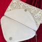 White Floral Envelope Bag