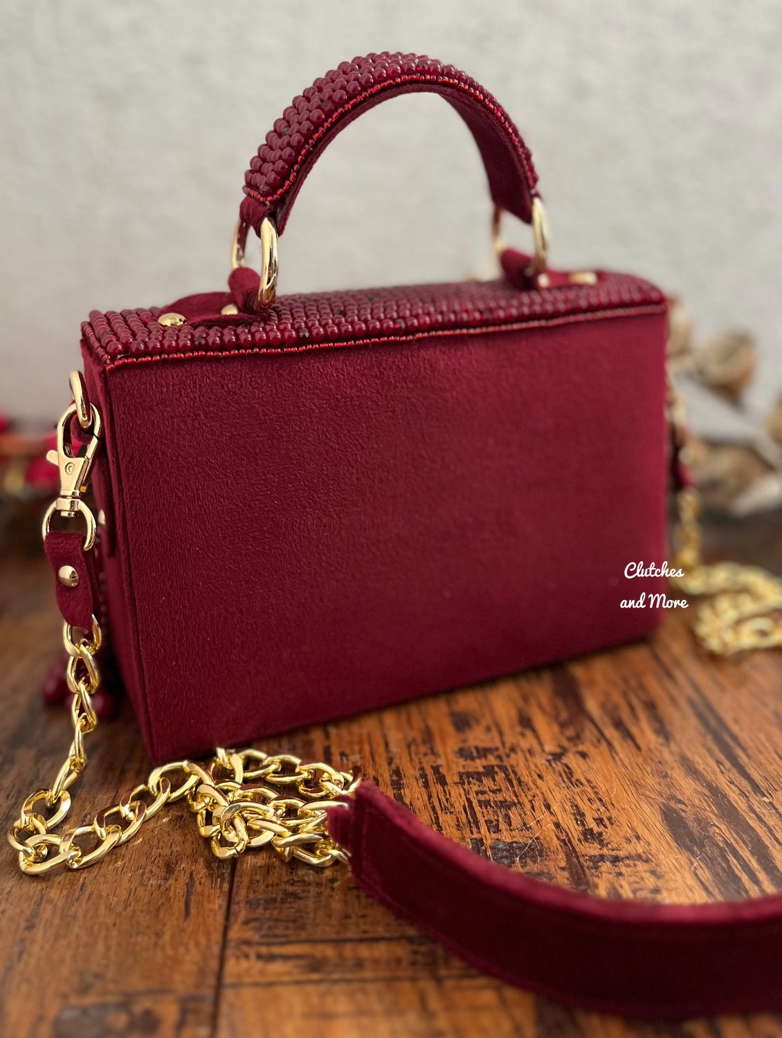 Luxe tassle Maroon flap bag