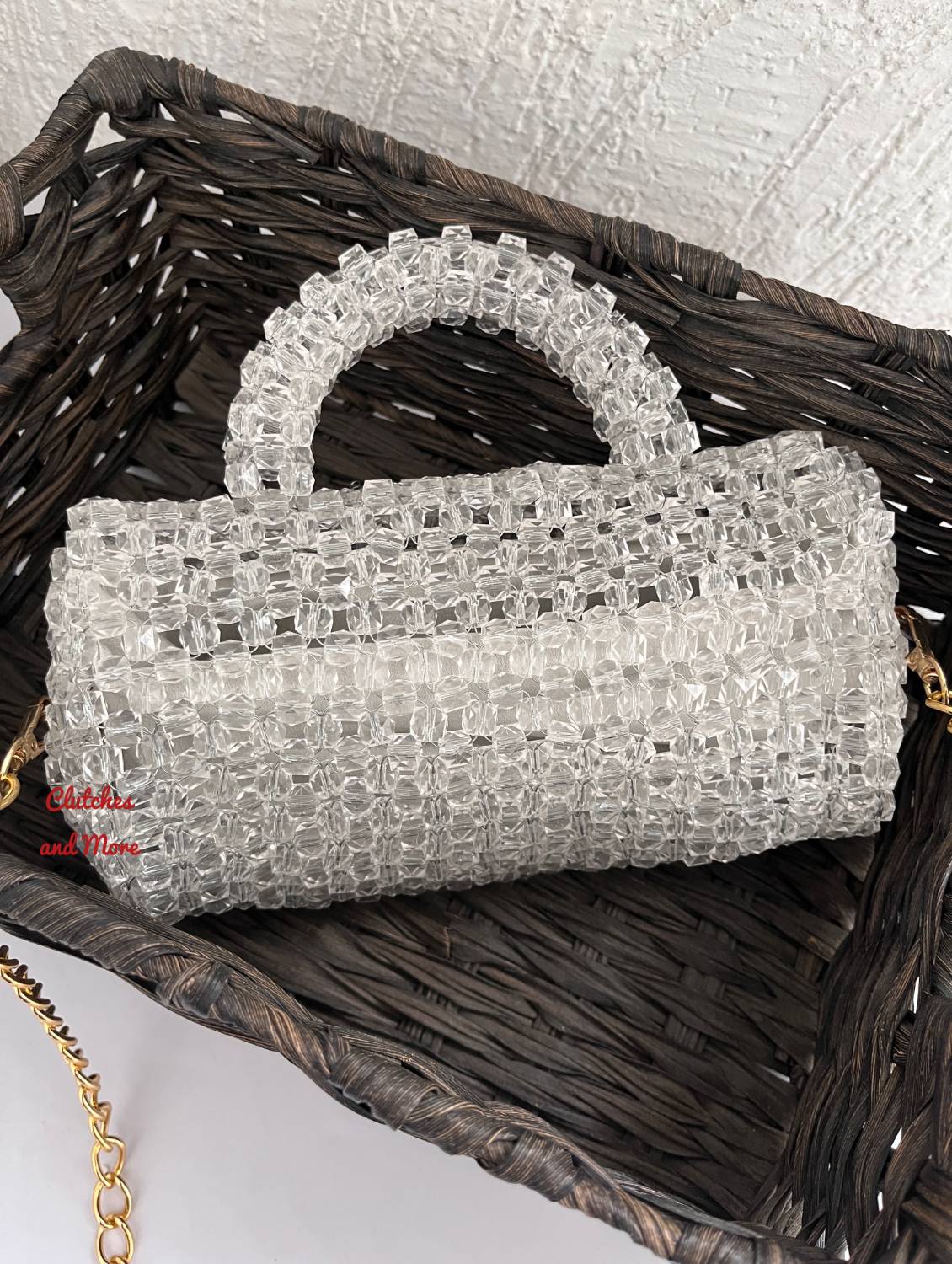 Crystal Duffle Clutch