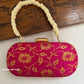 Adaa Banarsi Clutch Rani Pink