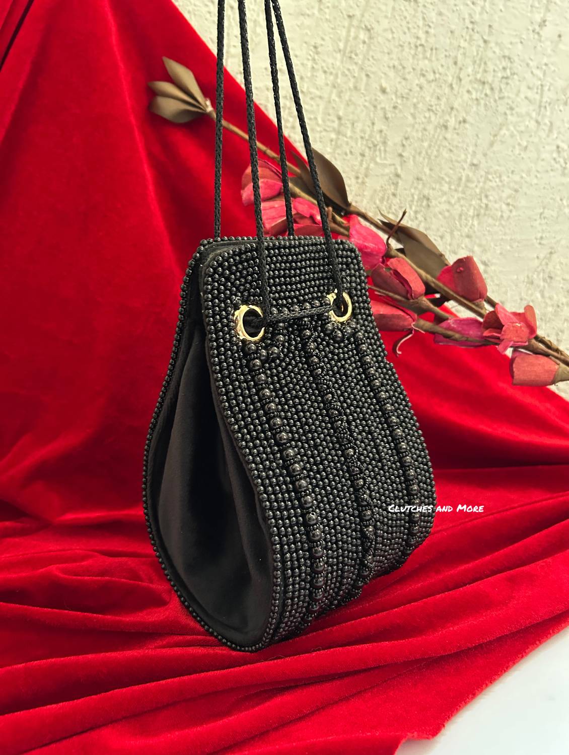Pearl Droplet Bag Black