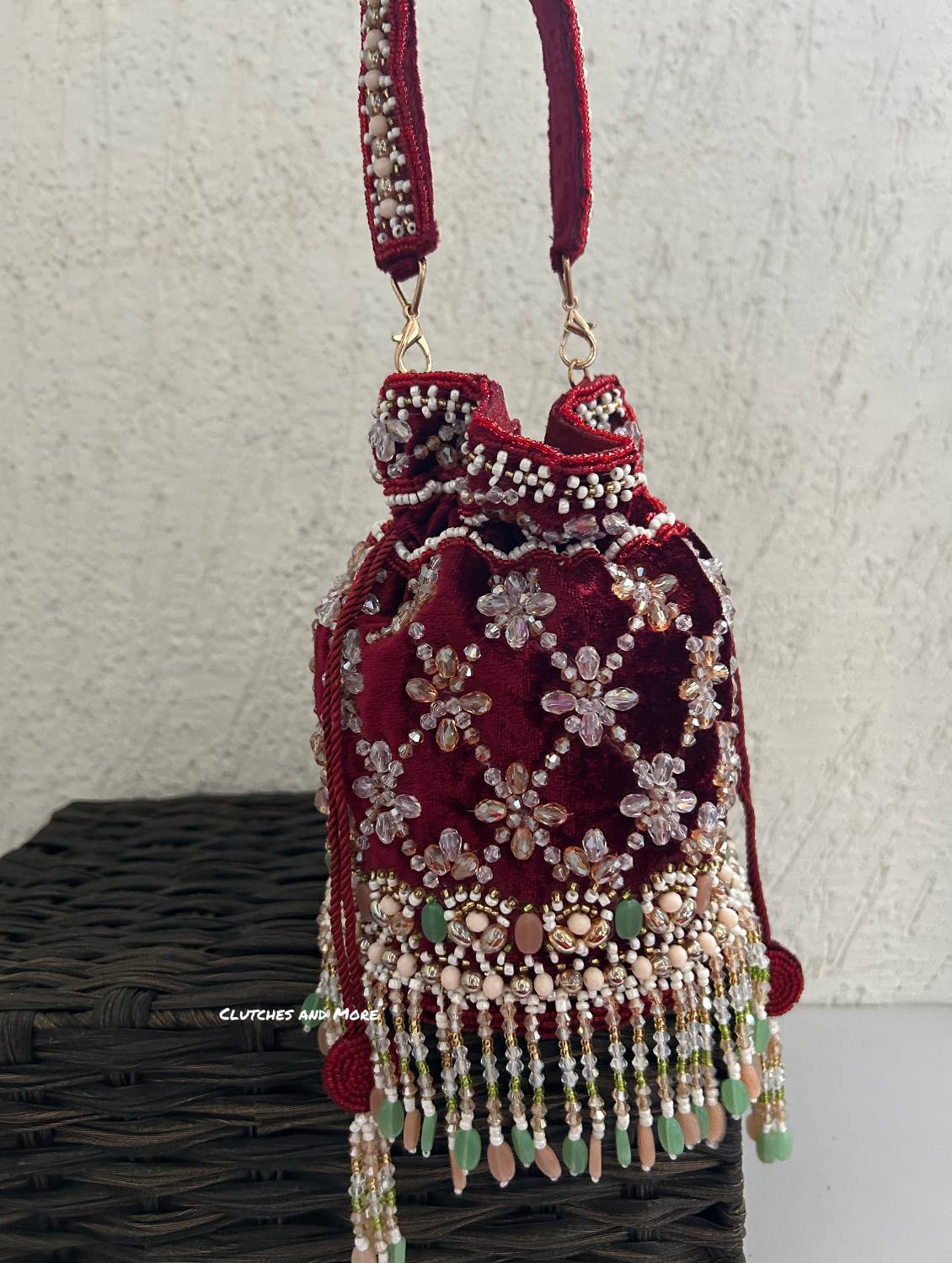 Vaidehi Luxe Potli Bag Maroon